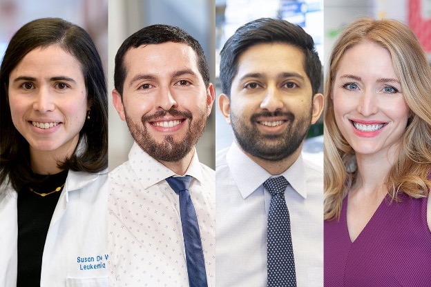 The 2022 Louis V. Gerstner, Jr. Physician Scholars alumni. From left: Dr. Susan De Wolf, Dr. Juan Osorio, Dr. Samir Zaidi, and Dr. Morgan Freret.