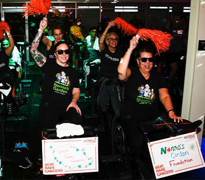 The Nonna’s Garden Foundation team riding at a Cycle for Survival event.